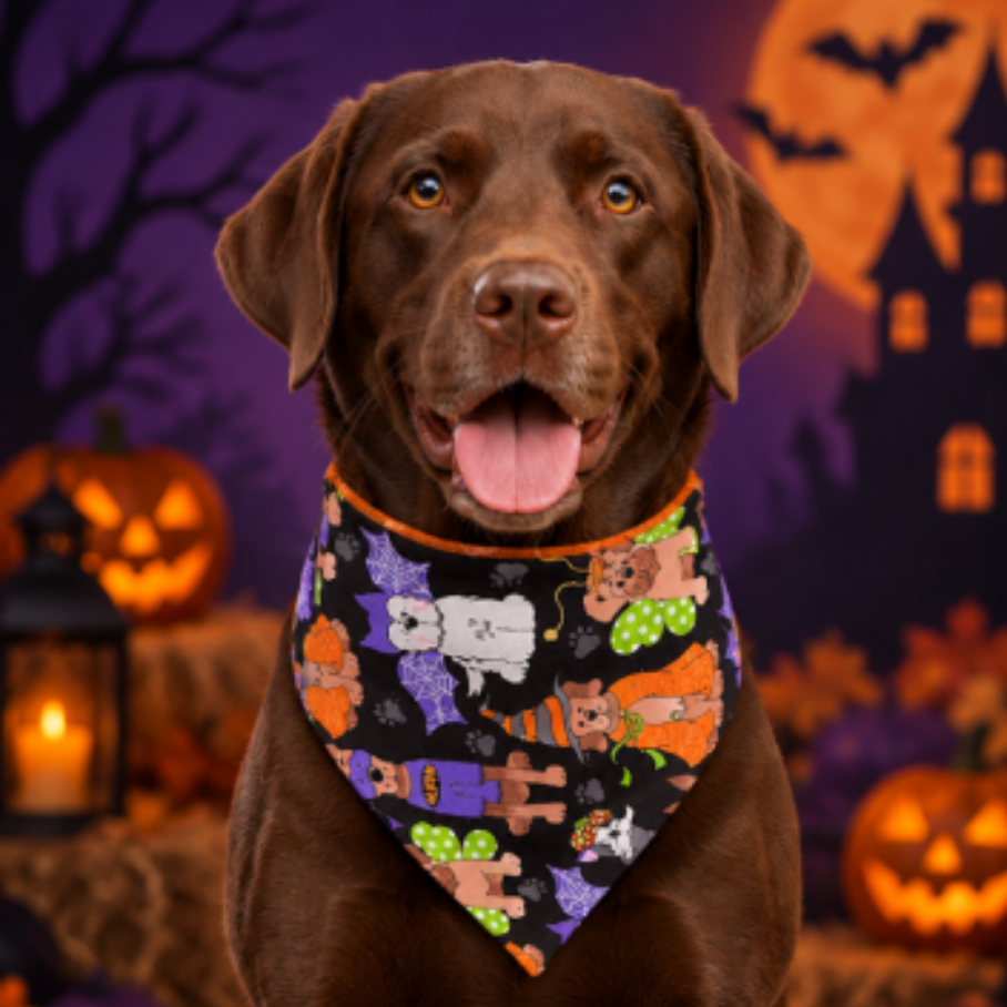 Halloween Pups and Spiderwebs