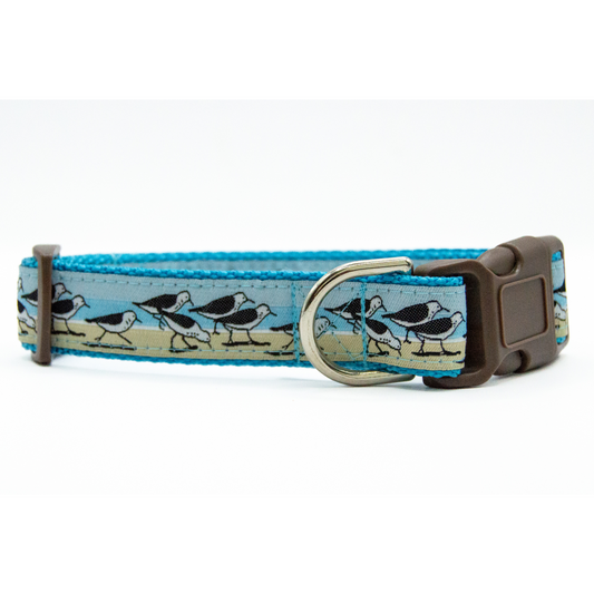 Blue Skies, Water & Sandpipers Collar